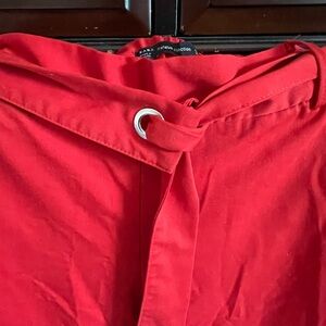 Zara Red Wide-Leg Pants